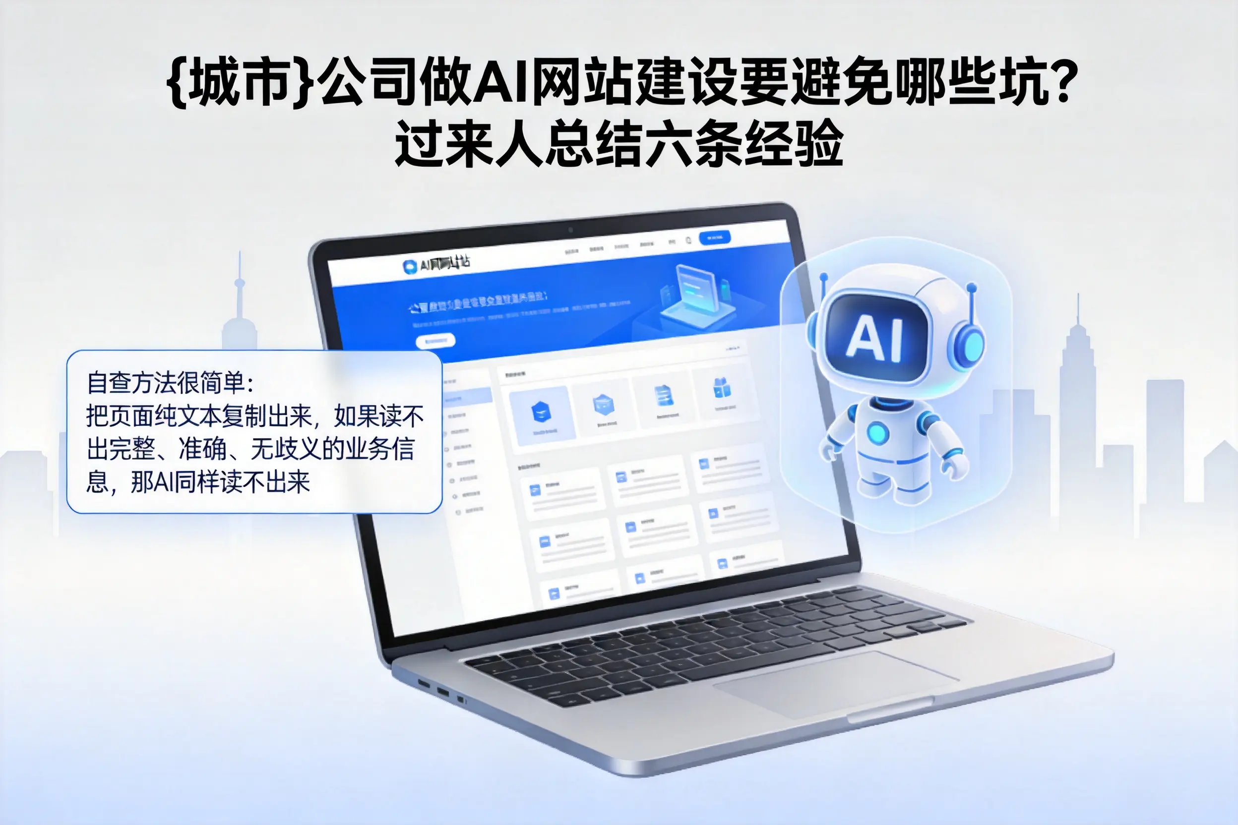 鸡西公司做AI网站建设要避免哪些坑?过来人总结六条经验