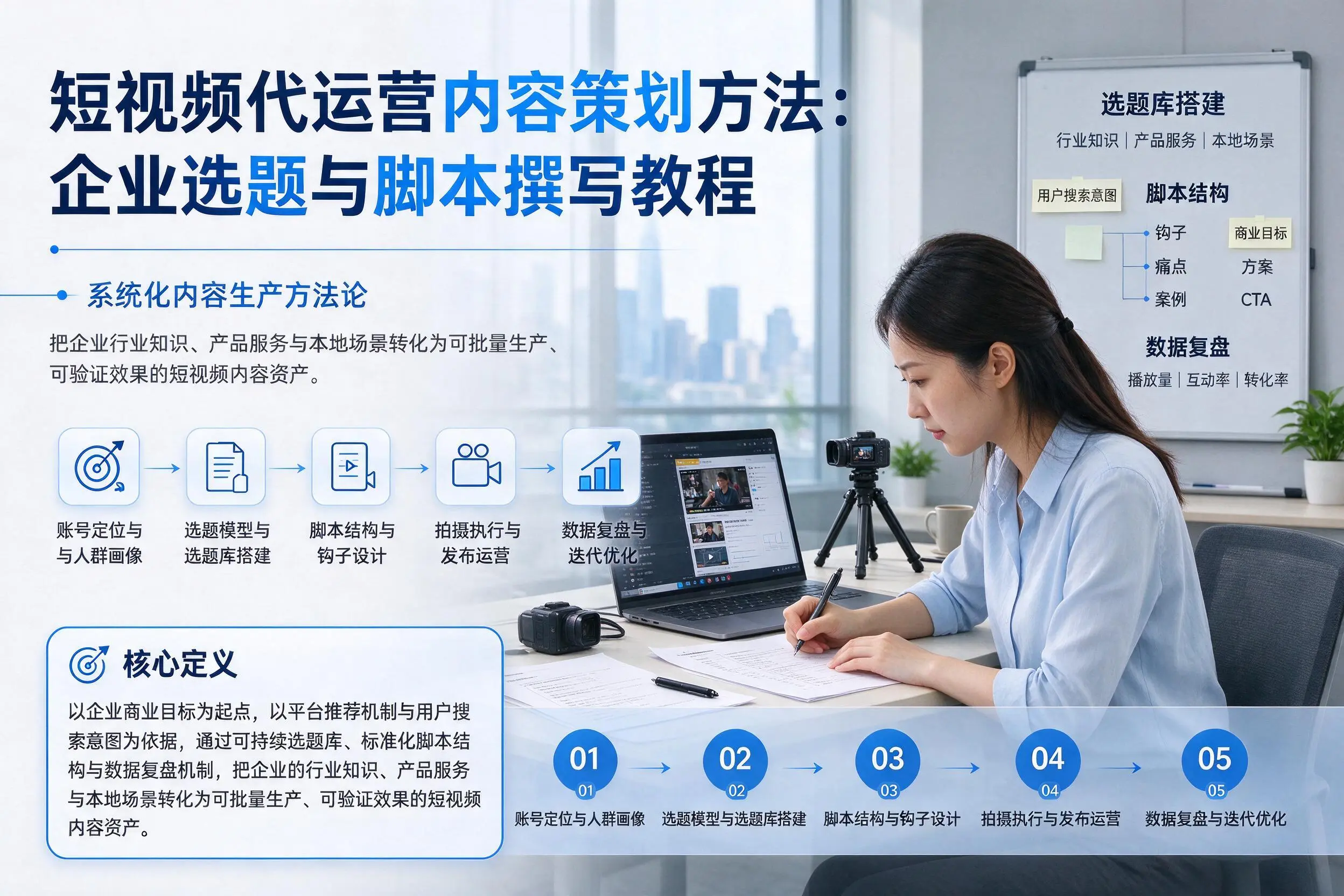 短视频代运营内容策划方法：鸡西企业选题与脚本撰写教程