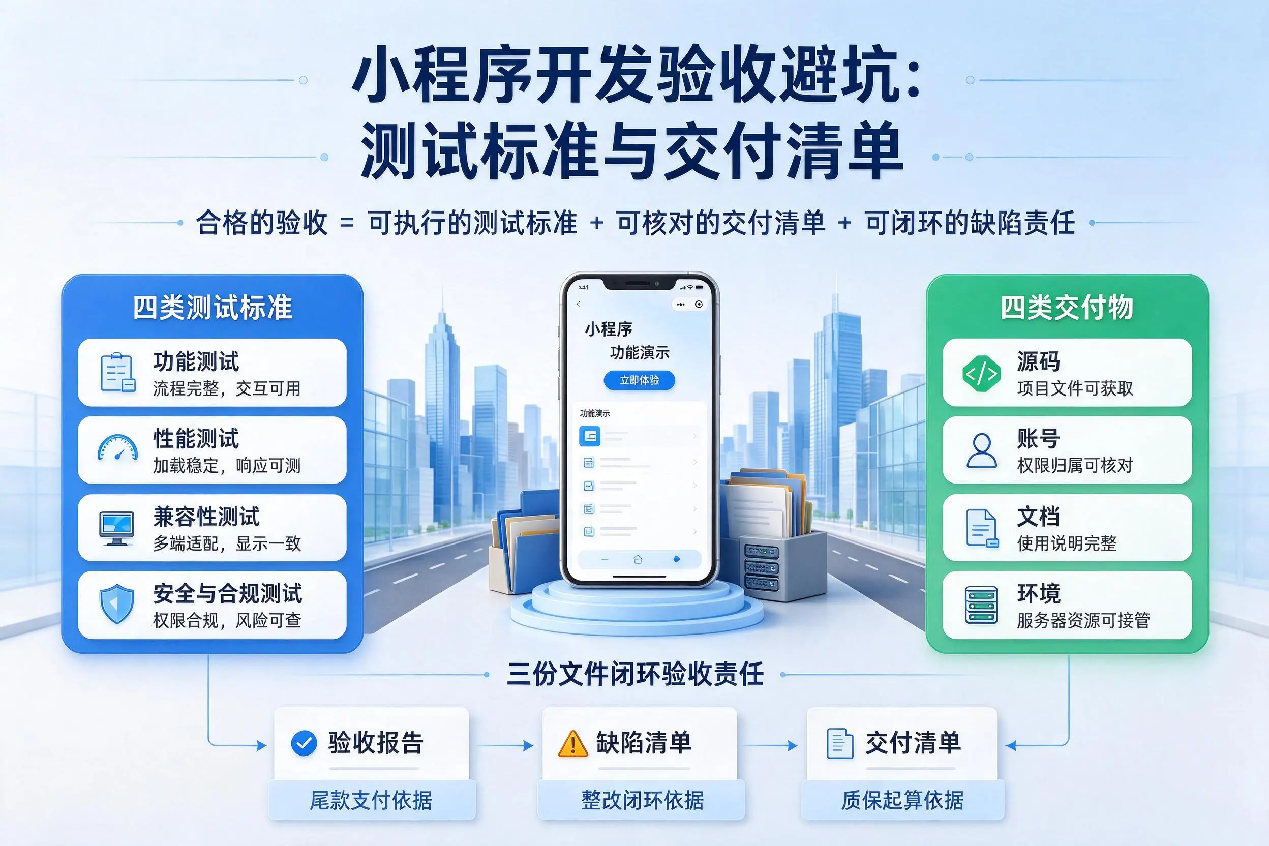 鸡西小程序开发验收避坑：测试标准与交付清单