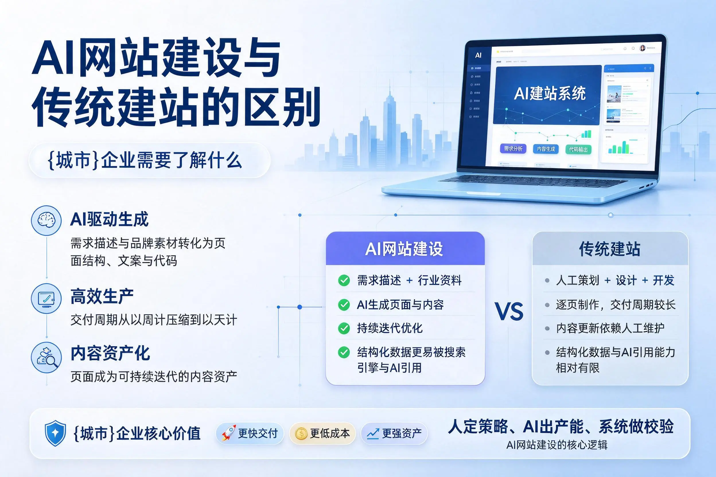 AI网站建设与传统建站的区别，鸡西企业需要了解什么