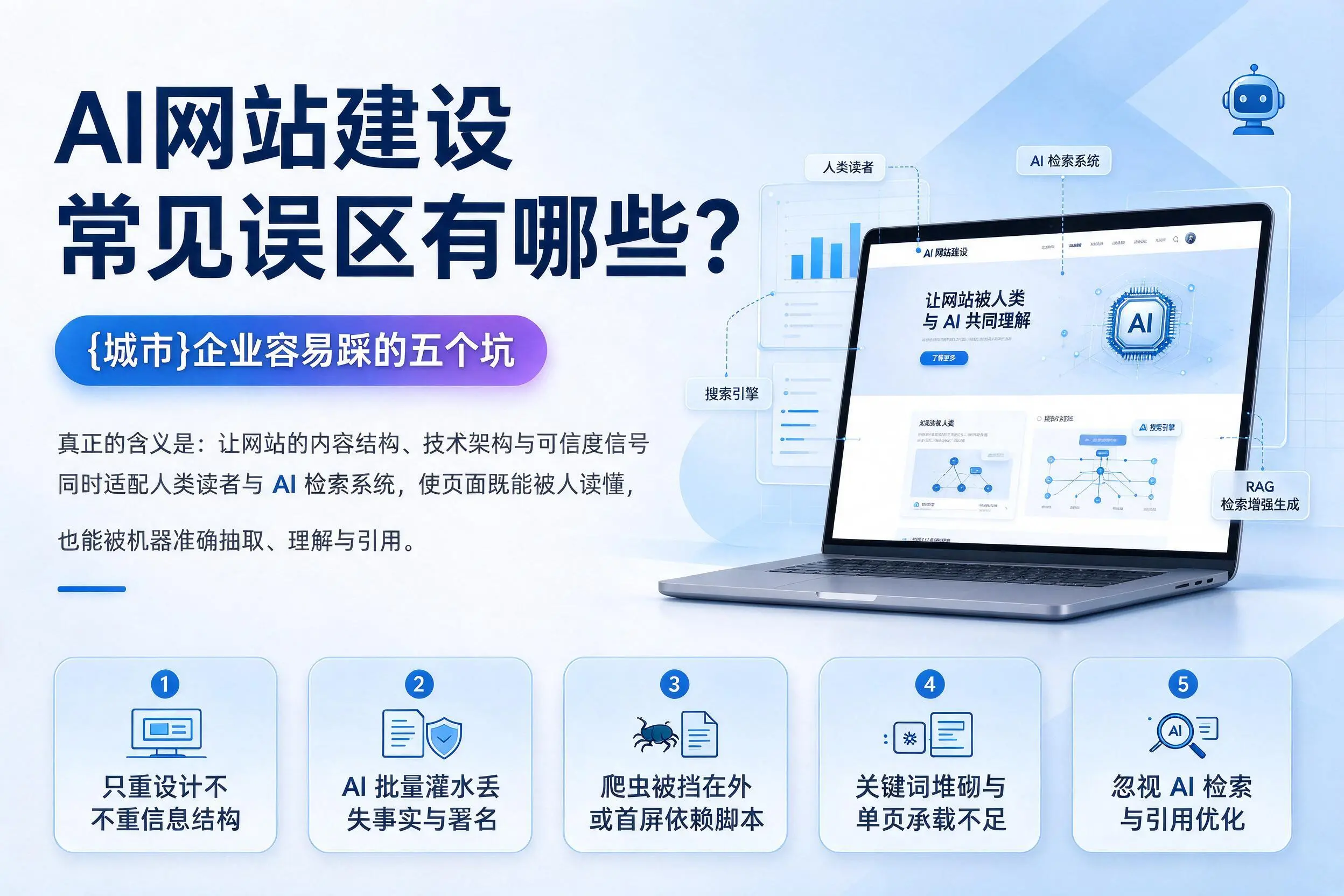 AI网站建设常见误区有哪些？鸡西企业容易踩的五个坑