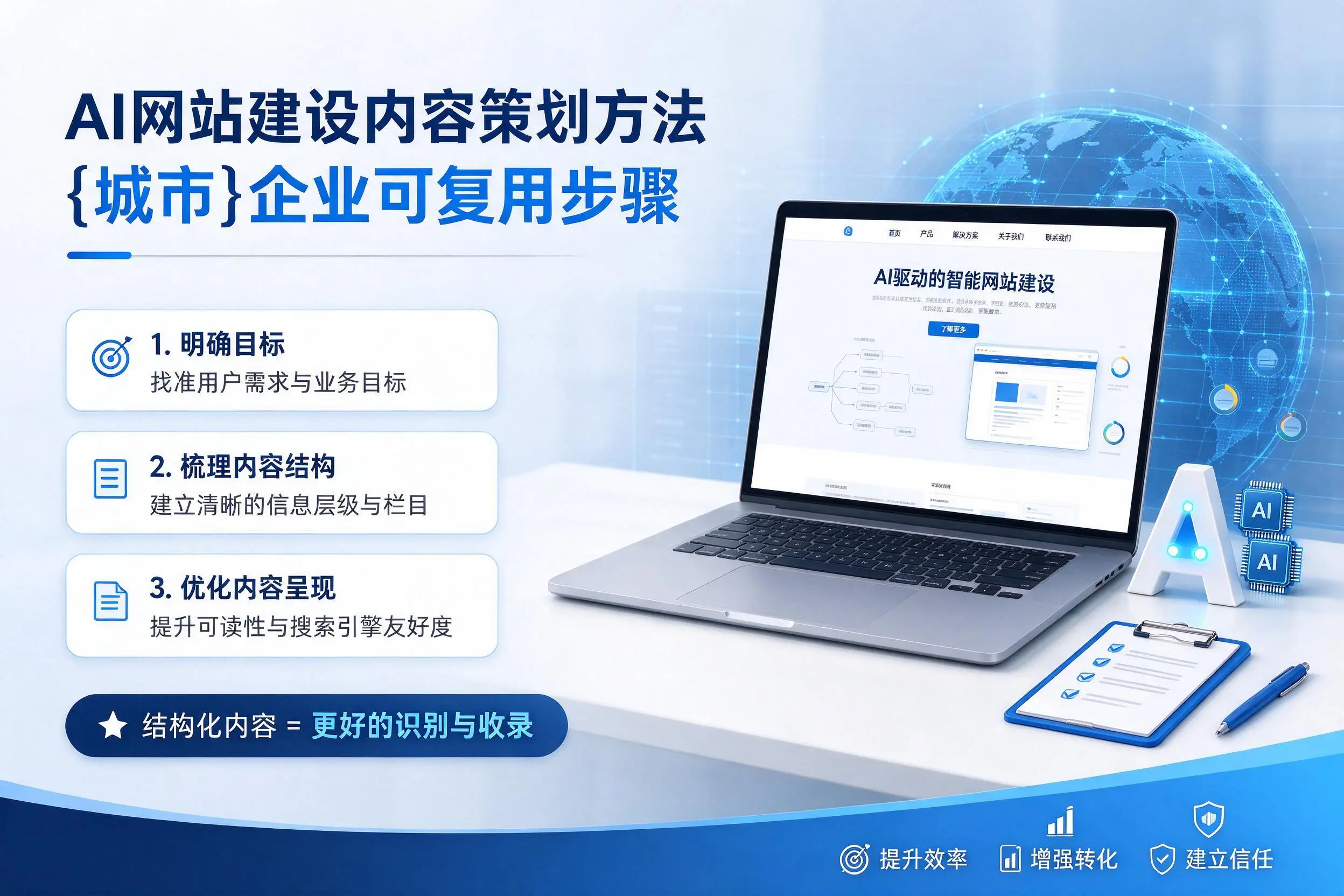 AI网站建设内容策划方法，鸡西企业可复用步骤