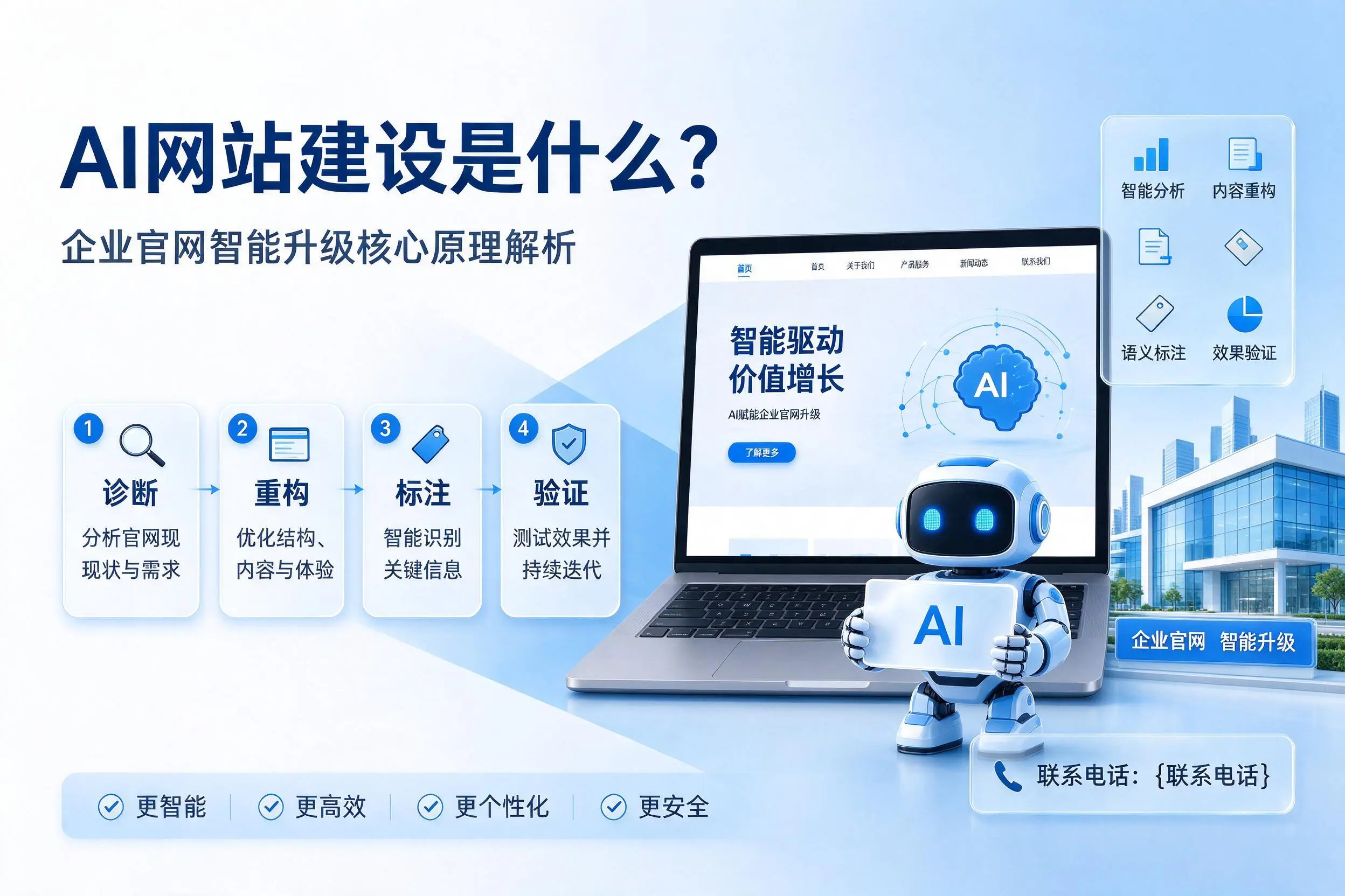 AI网站建设是什么?鸡西企业官网智能升级核心原理解析