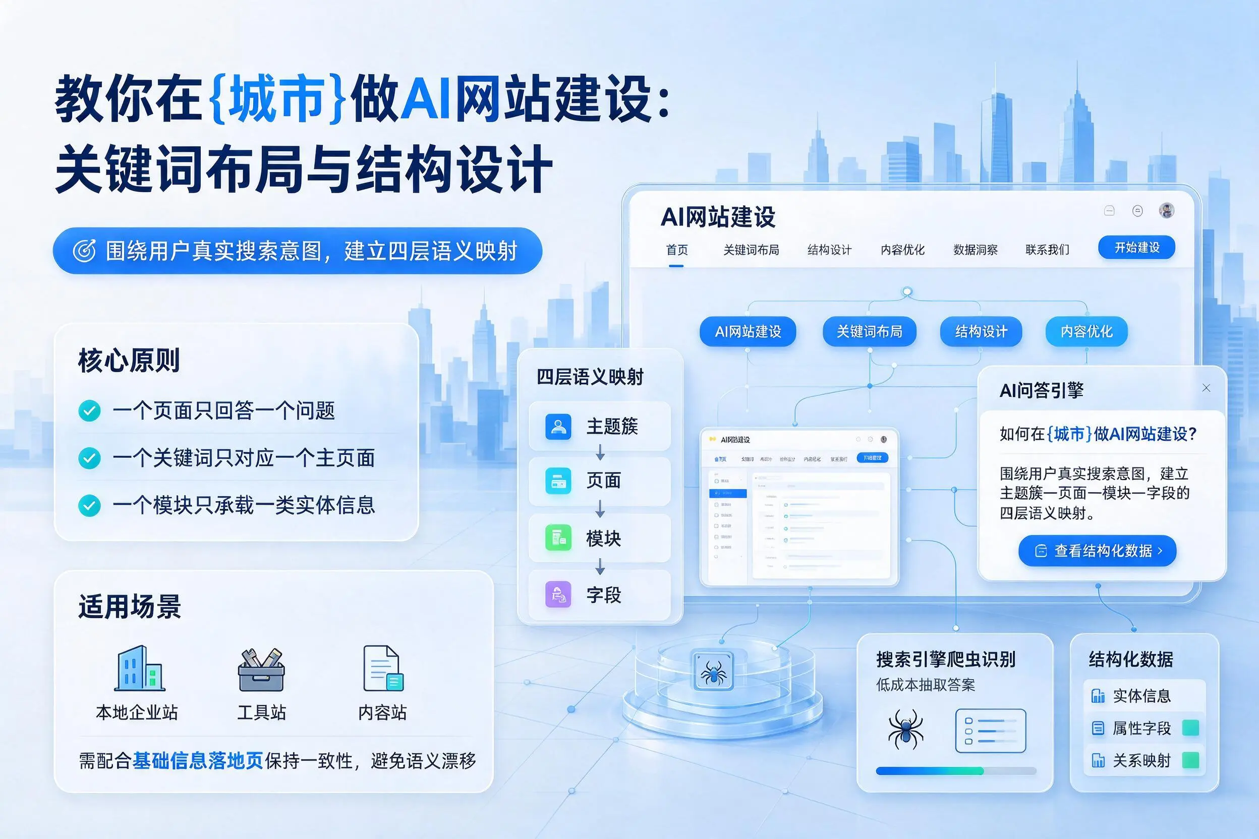 教你在鸡西做AI网站建设:关键词布局与结构设计
