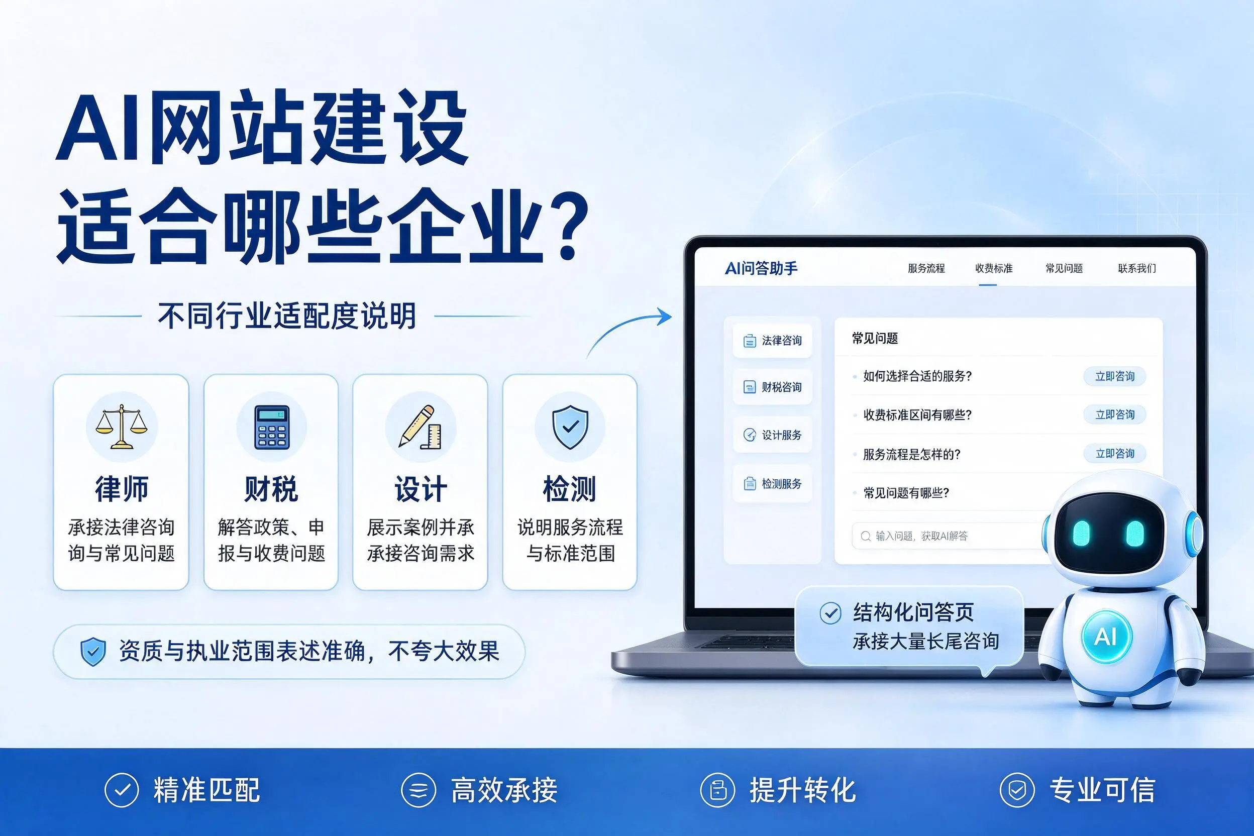 AI网站建设适合哪些企业?鸡西不同行业适配度说明
