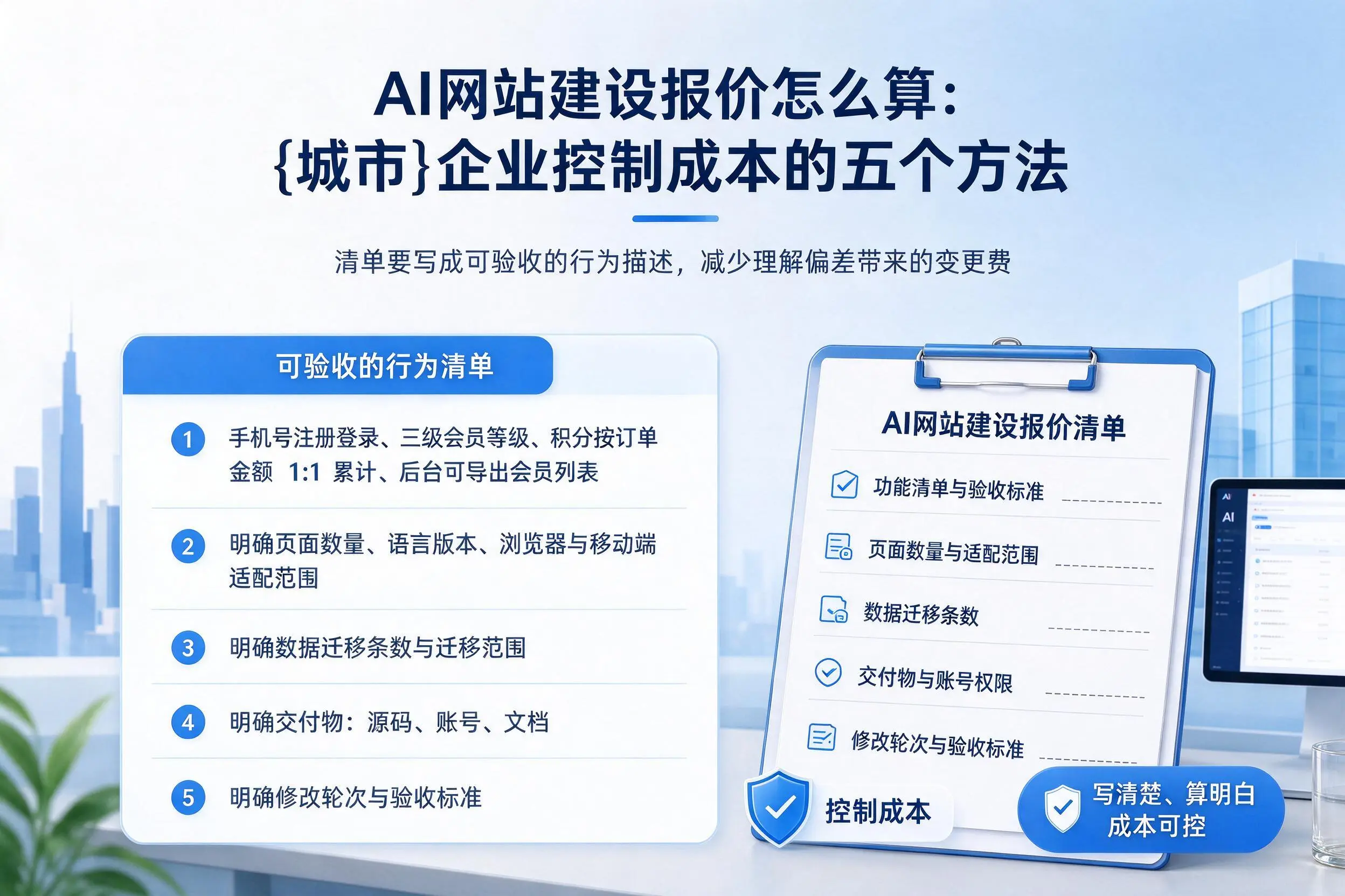 AI网站建设报价怎么算:鸡西企业控制成本的五个方法